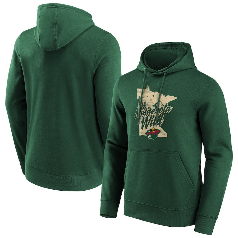 Men's Minnesota Wild Hometown Graphic Hoodie - Dark Green