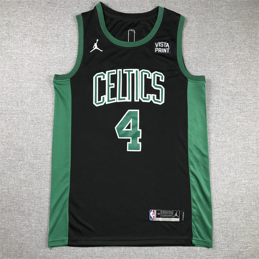 Men's Boston Celtics Jrue Holiday #4 Black Swingman Jersey1 - Statement Edition