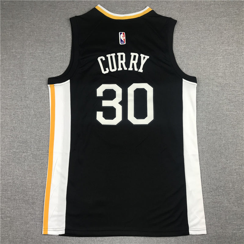 Men's Golden State Warriors Stephen Curry #30 Black Fast Break Replica Jersey1