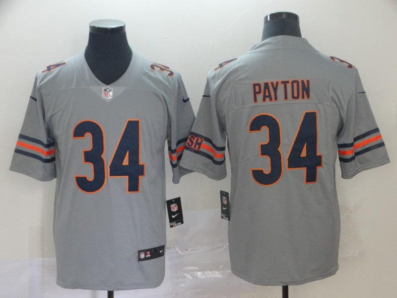 Men's Chicago Bears Walter Payton #34 Gray Game Player Jersey1