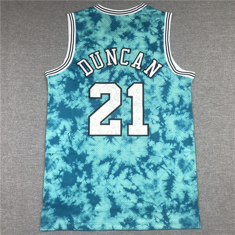 Men's San Antonio Spurs Tim Duncan #21 Blue Galaxy Swingman Jersey1
