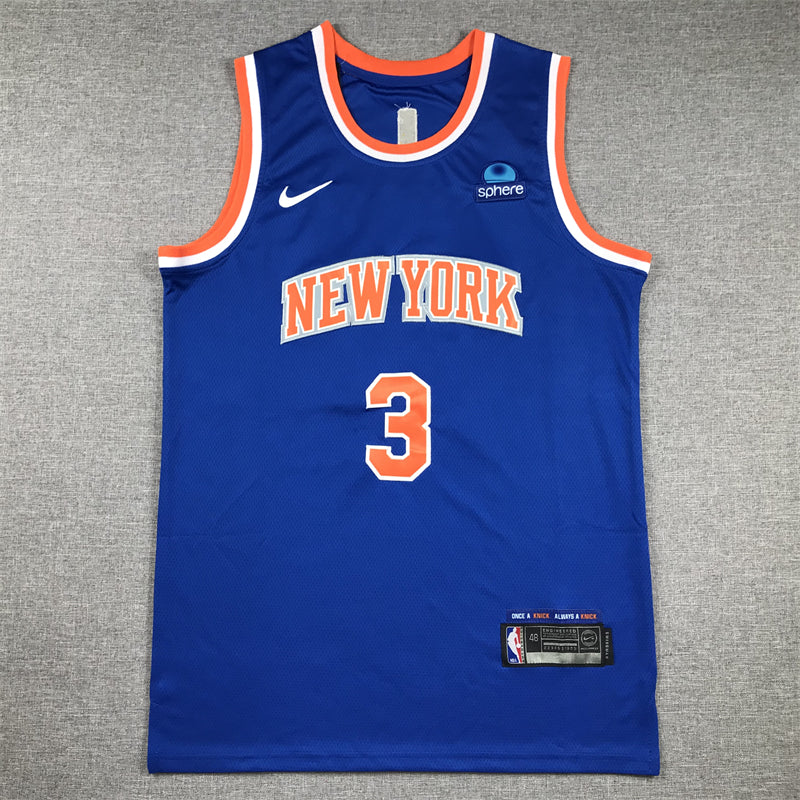 Men's New York Knicks Josh Hart #3 Blue Game Jersey - Icon Edition