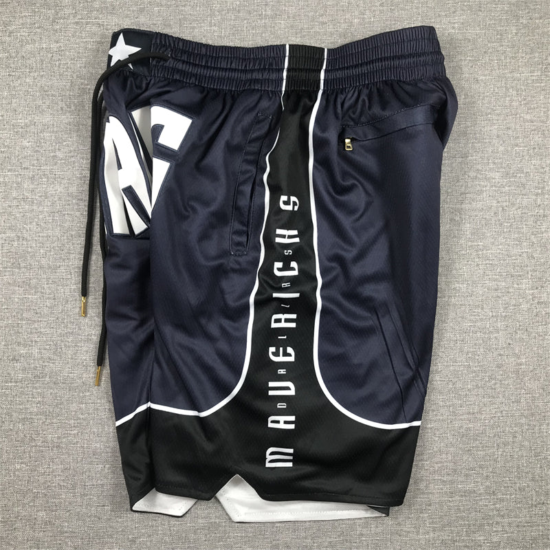 Men's Dallas Mavericks Navy Statement Edition Pocket Shorts1