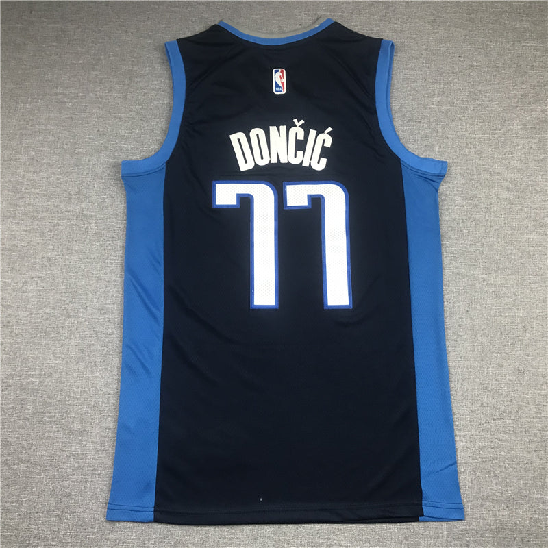 Men's Dallas Mavericks Luka Doncic #77 Navy 2020/21 Swingman Player Jersey1