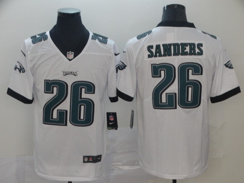 Men's Philadelphia Eagles Miles Sanders #26 White Game Jersey1