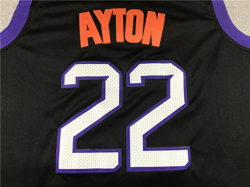 Men's Phoenix Suns DeAndre Ayton #22 NBA Black Replica Jersey1 - City Edition