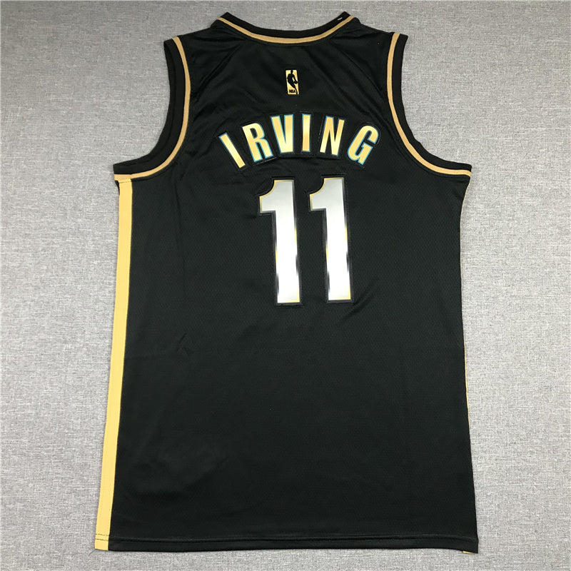 Men's Brooklyn Nets Kyrie Irving Black 2020/21 Swingman Player Jersey1