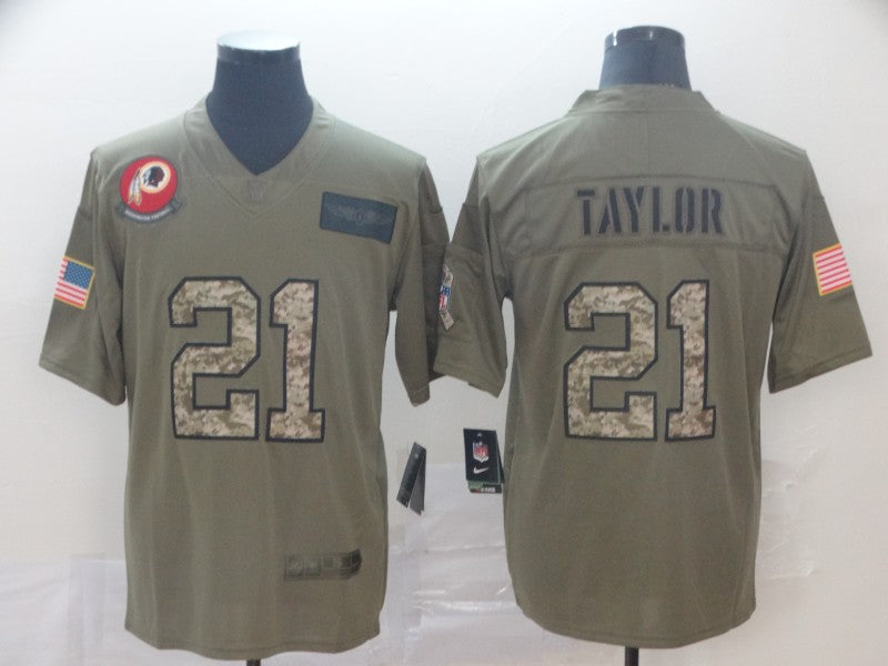 Men's Washington Commanders Sean Taylor #21 Brown Game Player Jersey1