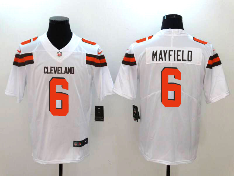 Men's Cleveland Browns Baker Mayfield #6 White Game Player Jersey1