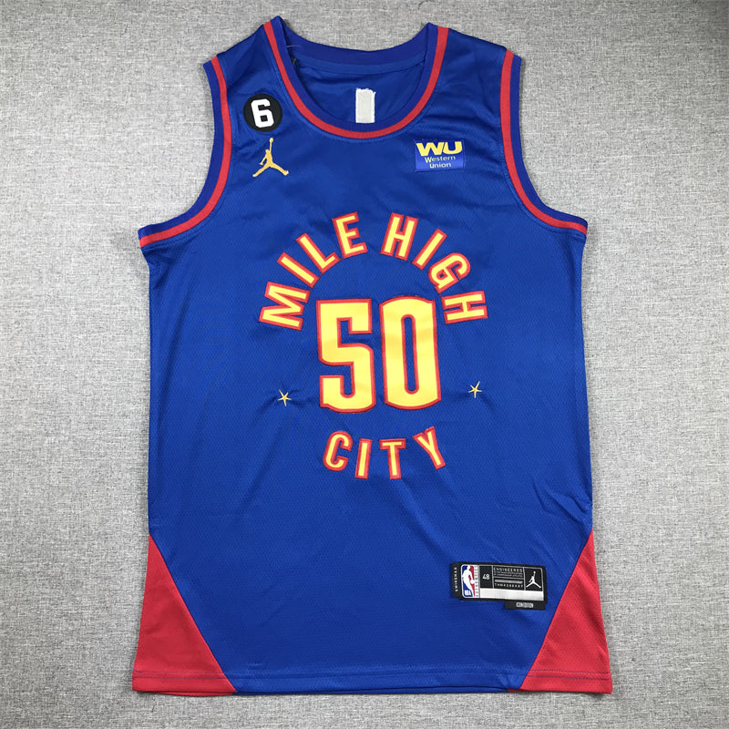 Men's Denver Nuggets Aaron Gordon #50 Blue 2022/23 Swingman Jersey1 - Statement Edition