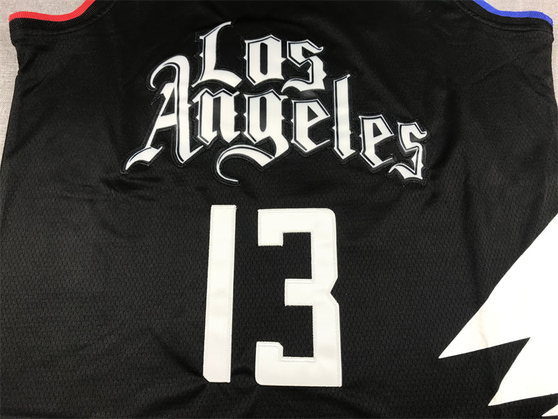 Men's LA Clippers Paul George Jordan Brand Black 2022/23 Statement Edition Swingman Jersey1