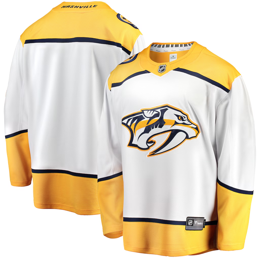 Nashville Predators White Blank Jersey - JerseysFreak