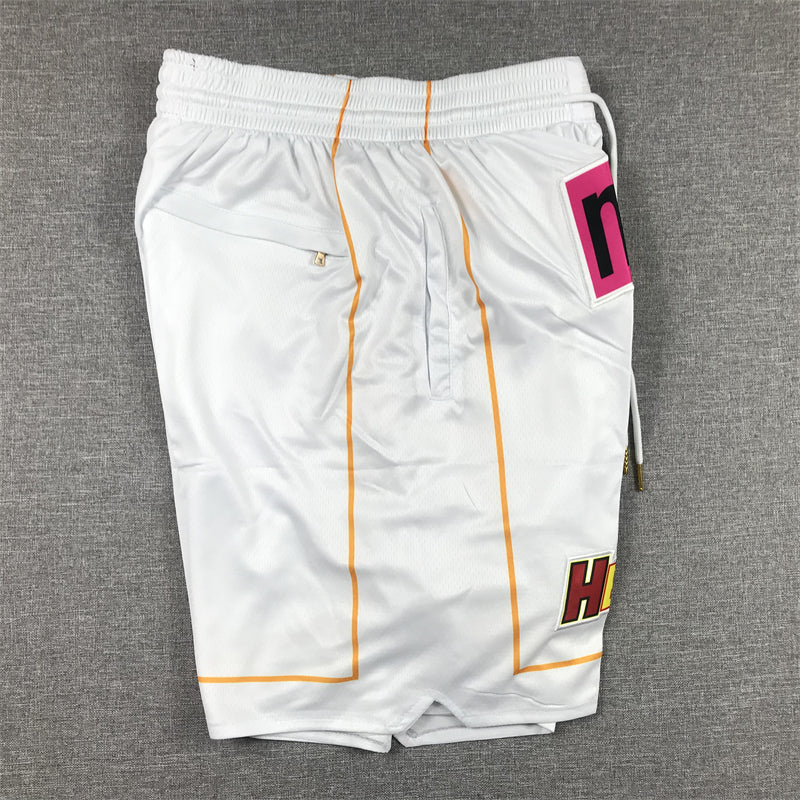Men's Miami Heat White 2022/23 City Edition Basketball Shorts1