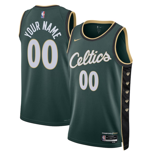 Men's Boston Celtics Kelly Green 2022/23 Swingman Custom Jersey1 - City Edition