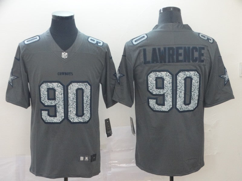 Men's Dallas Cowboys DeMarcus Lawrence #90 Gray Game Jersey1