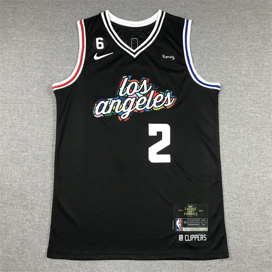 Men's LA Clippers Kawhi Leonard #2 Black 2022/23 Fastbreak Jersey1 - City Edition