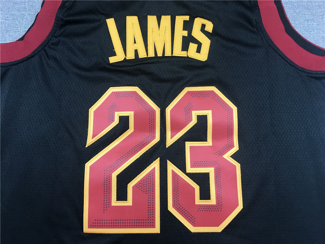 Men's Cleveland Cavaliers LeBron James #23 Black Swingman Player Jersey1