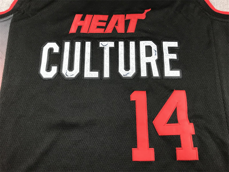 Men's Miami Heat Tyler Herro #14 Black 2023/24 Swingman Jersey1 - City Edition