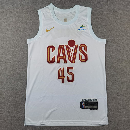 Men's Cleveland Cavaliers Donovan Mitchell #45 White Swingman Jersey1 - Association Edition