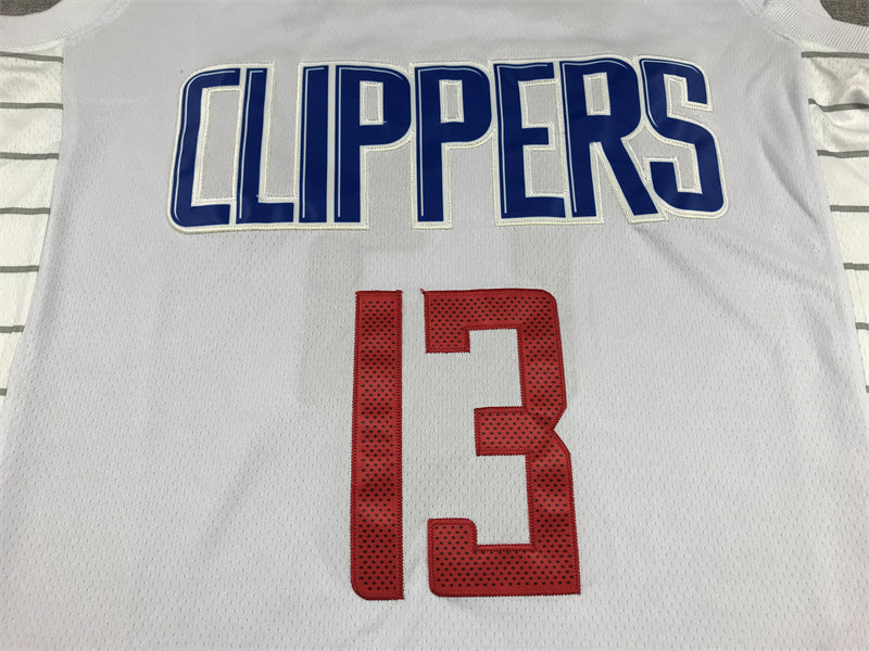Men's LA Clippers Paul George #13 White 2022/23 Swingman Jersey1