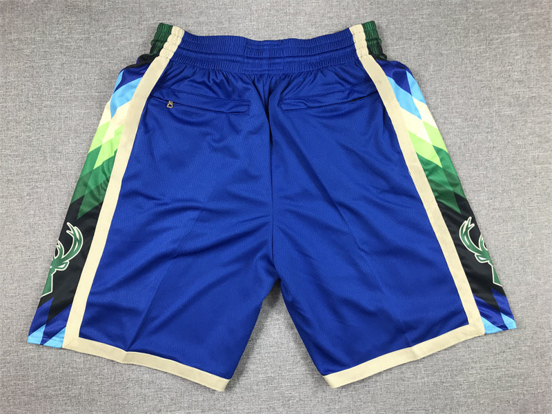 Men's Milwaukee Bucks Blue 2022/23 City Edition Basketball Shorts1
