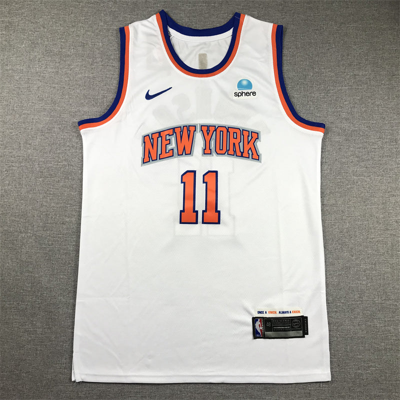 Men's New York Knicks Jalen Brunson #11 White Game Jersey - Association Edition