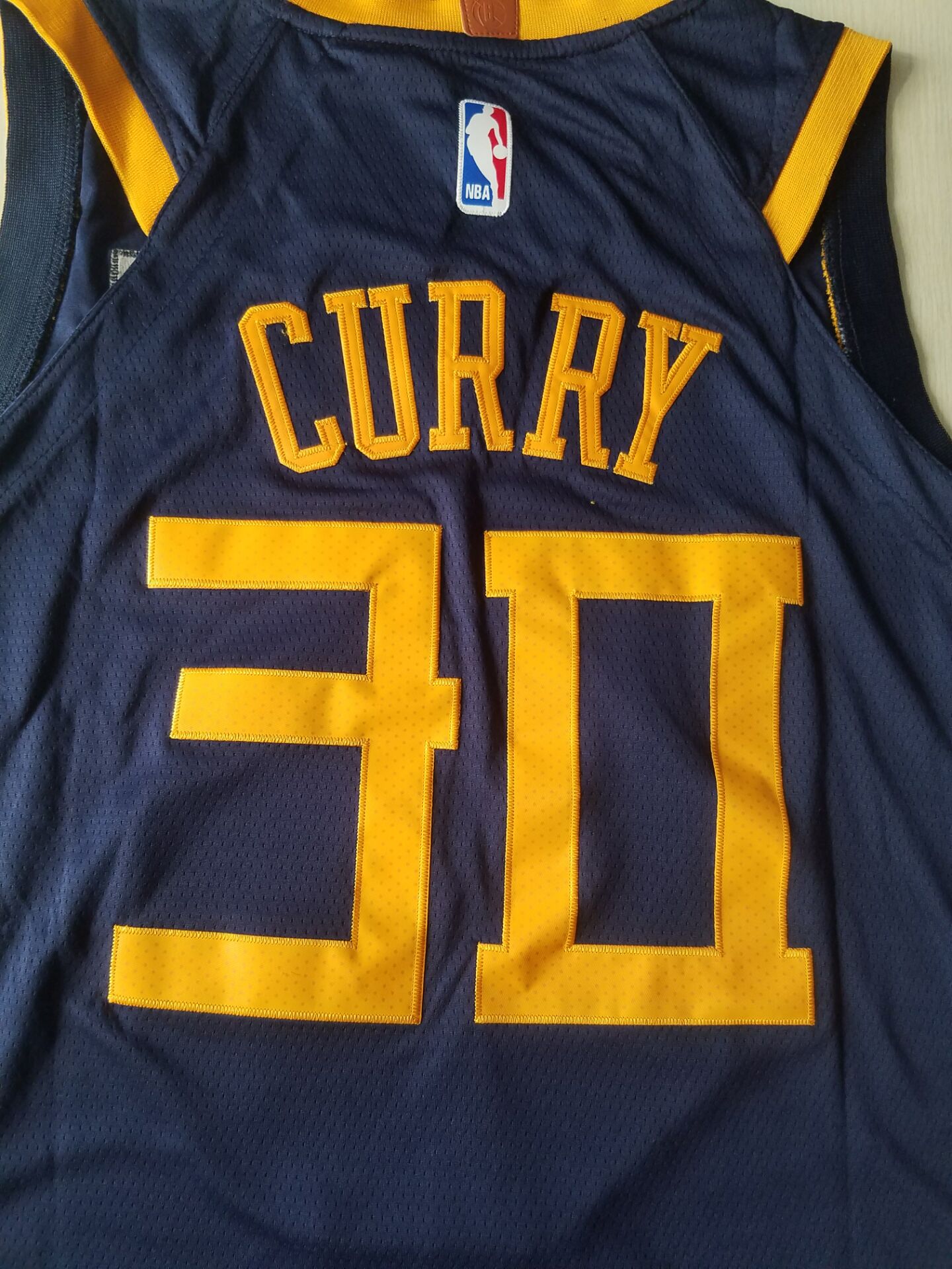 Men's Golden State Warriors Stephen Curry Navy Swingman Jersey1 City Edition