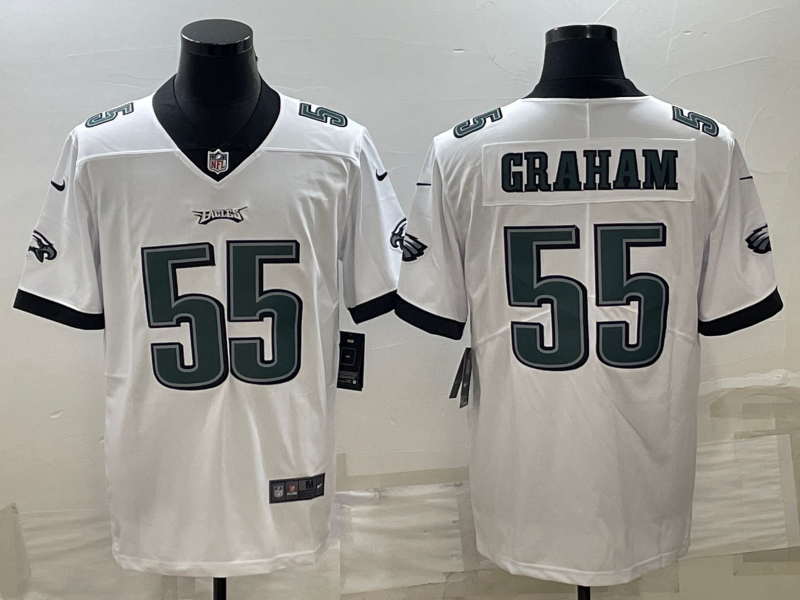 Men's Philadelphia Eagles Brandon Graham #55 White Game Jersey1
