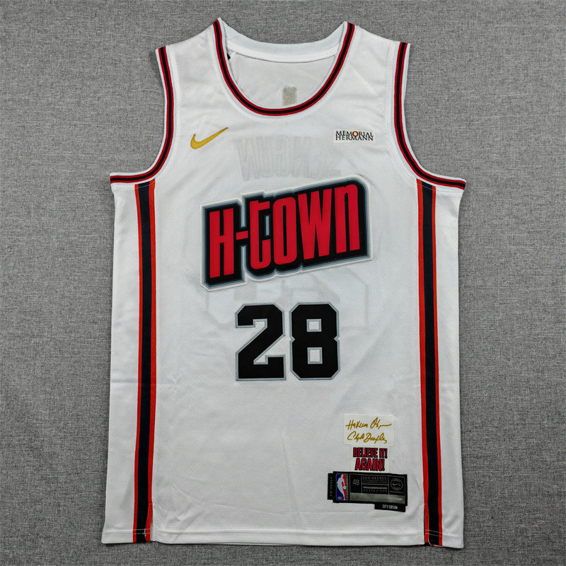 Alperen Sengun #28 Houston Rockets White 2024-25 Swingman Player Jersey City Edition - JerseysFreak