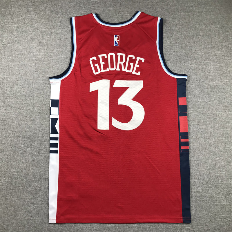 Men's LA Clippers Paul George #13 Red Swingman Player Jersey1