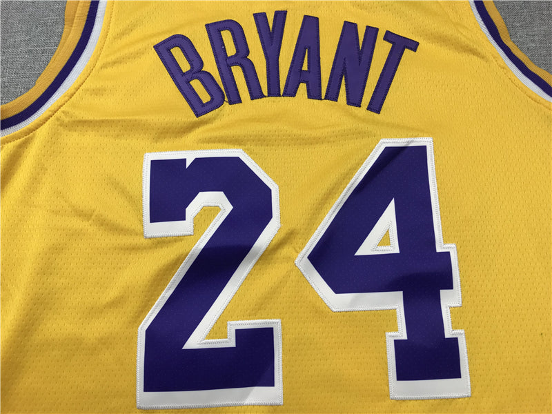 Men's Kobe Bryant Los Angeles Lakers #24 NBA Classics Retro Jersey1 - Yellow