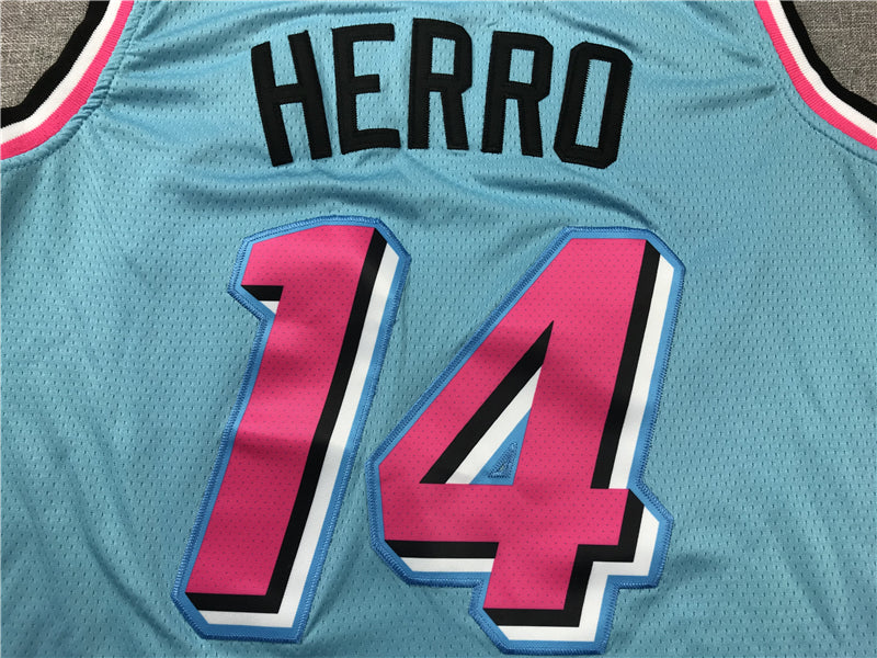 Men's Miami Heat Tyler Herro #14 Blue 2020/21 Swingman Jersey1