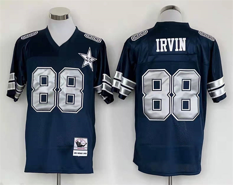 Men's Dallas Cowboys Michael Irvin Mitchell & Ness Navy Legacy Replica Player Jersey1