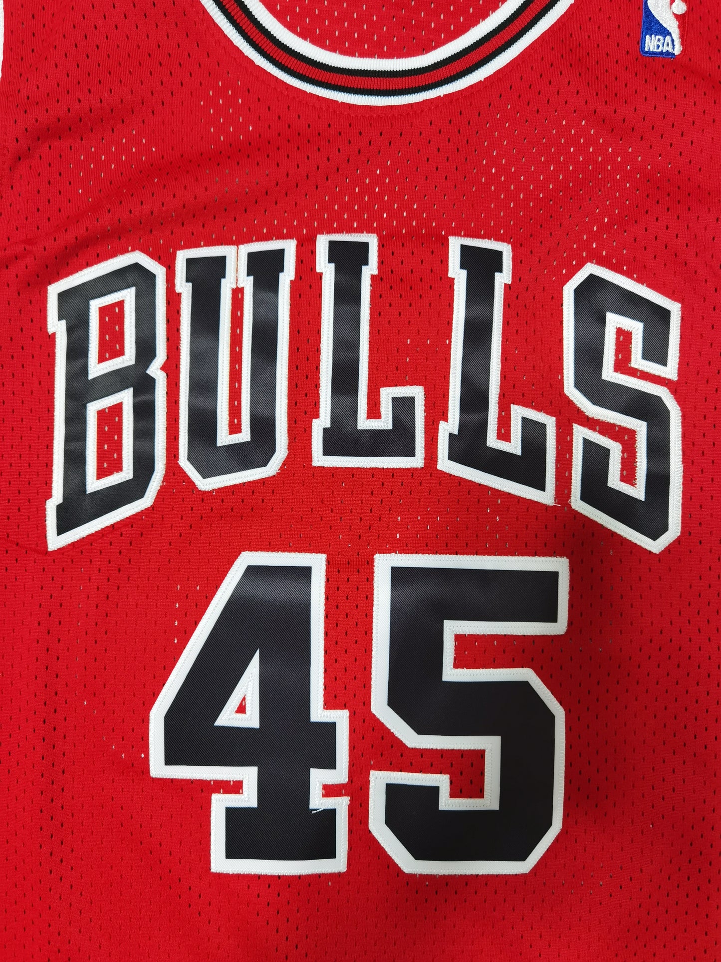 Men's Chicago Bulls Michael Jordan #45 NBA Red Mitchell&Ness Swingman Jersey1