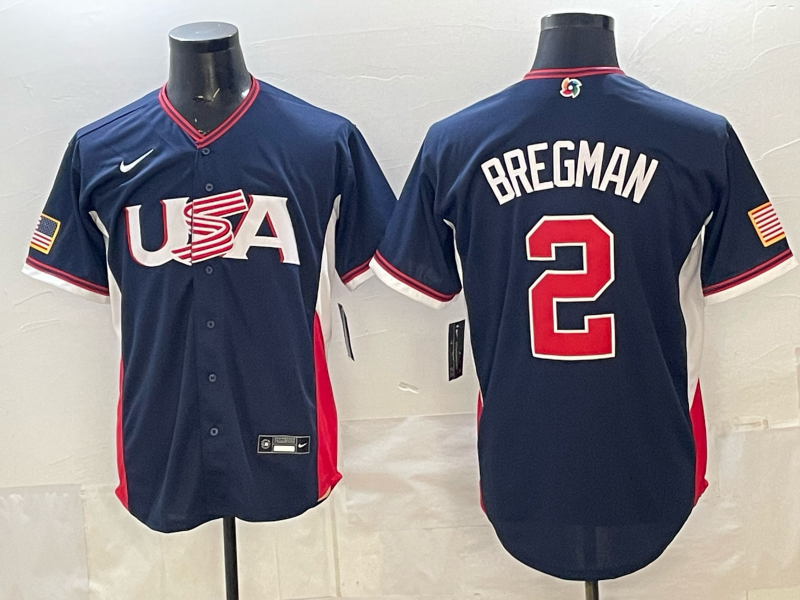 Men's USA Baseball Gunnar Henderson #2 Navy 2026 World Baseball Classic Stadium Jersey