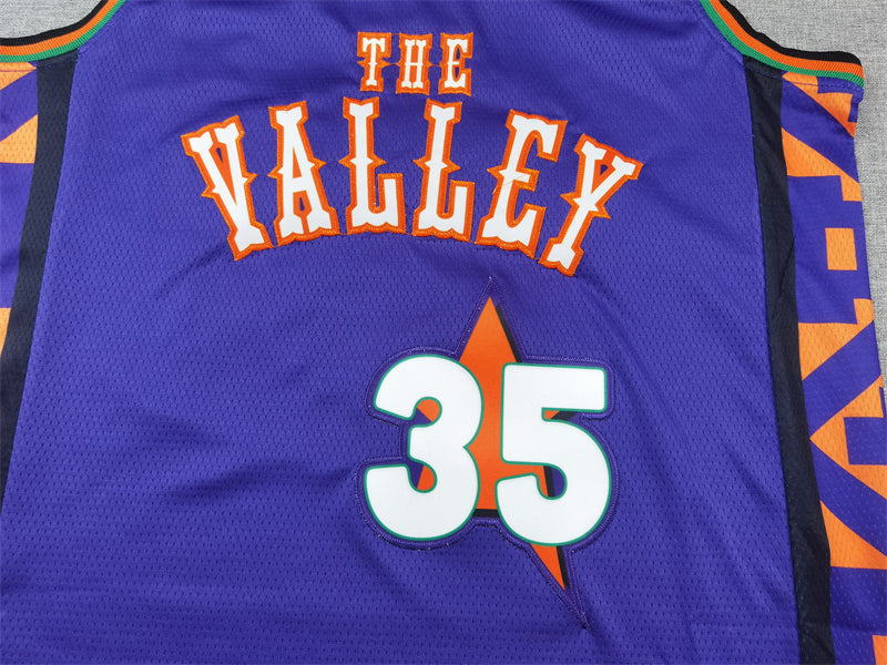 Men's Phoenix Suns Kevin Durant #35 Purple 2024/25 Swingman Player Jersey1 - City Edition