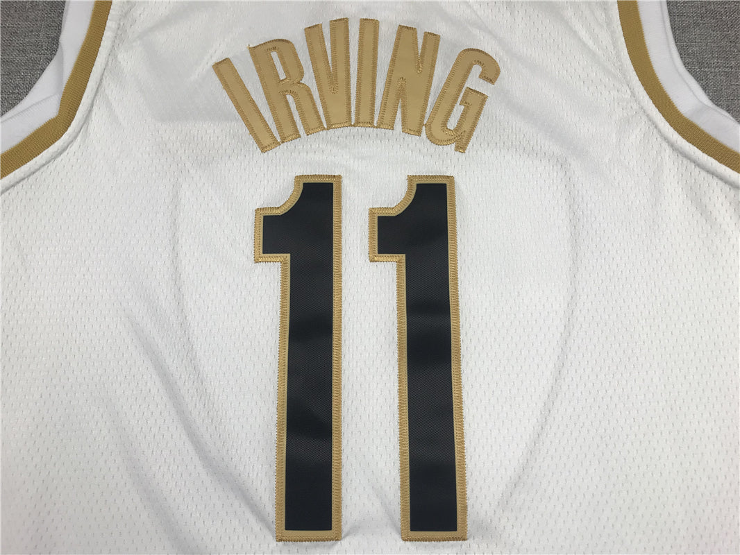Men's Brooklyn Nets Kyrie Irving #11 White Swingman Player Jersey1