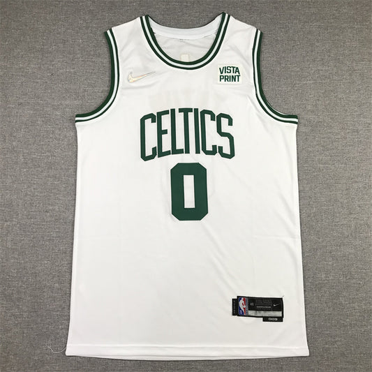 Men's Boston Celtics Jayson Tatum #0 NBA White Swingman Jersey1