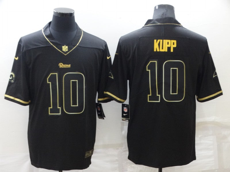 Men's Los Angeles Rams Cooper Kupp #10 Black Game Player Jersey1