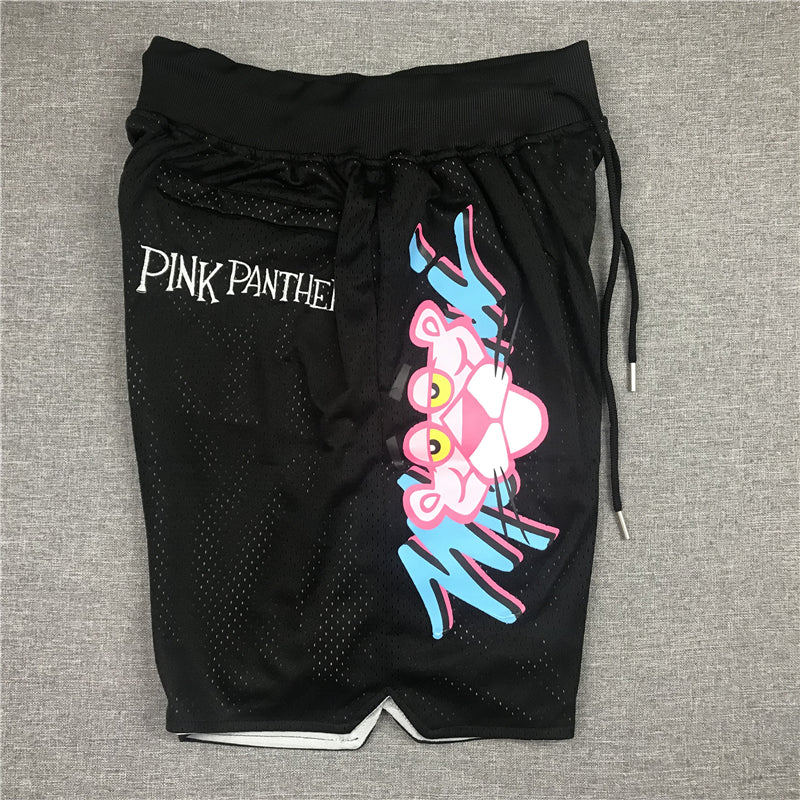Men's Miami Heat Pink Panther Black Basketball Shorts1