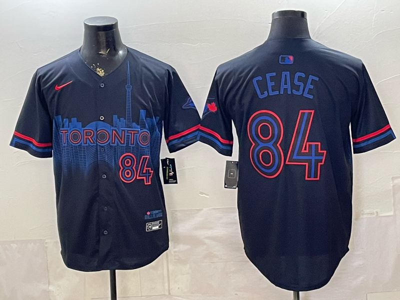 Men's Toronto Blue Jays Dylan Cease #84 Black 2024 City Connect Limited Player Jersey