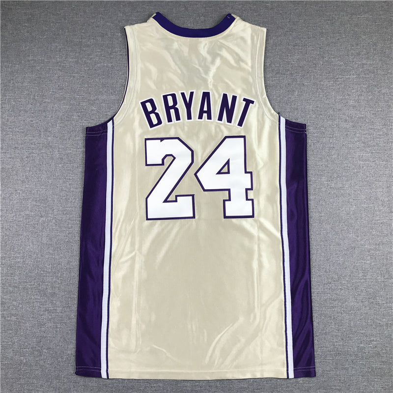 Men's Los Angeles Lakers Kobe Bryant Gold Hall of Fame Hardwood Classics Jersey1