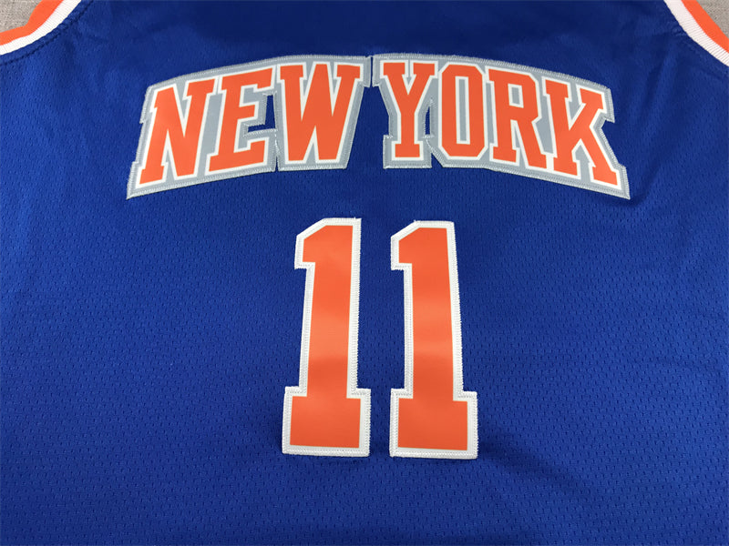 Men's New York Knicks Jalen Brunson #11 Blue Swingman Jersey1 - Icon Edition