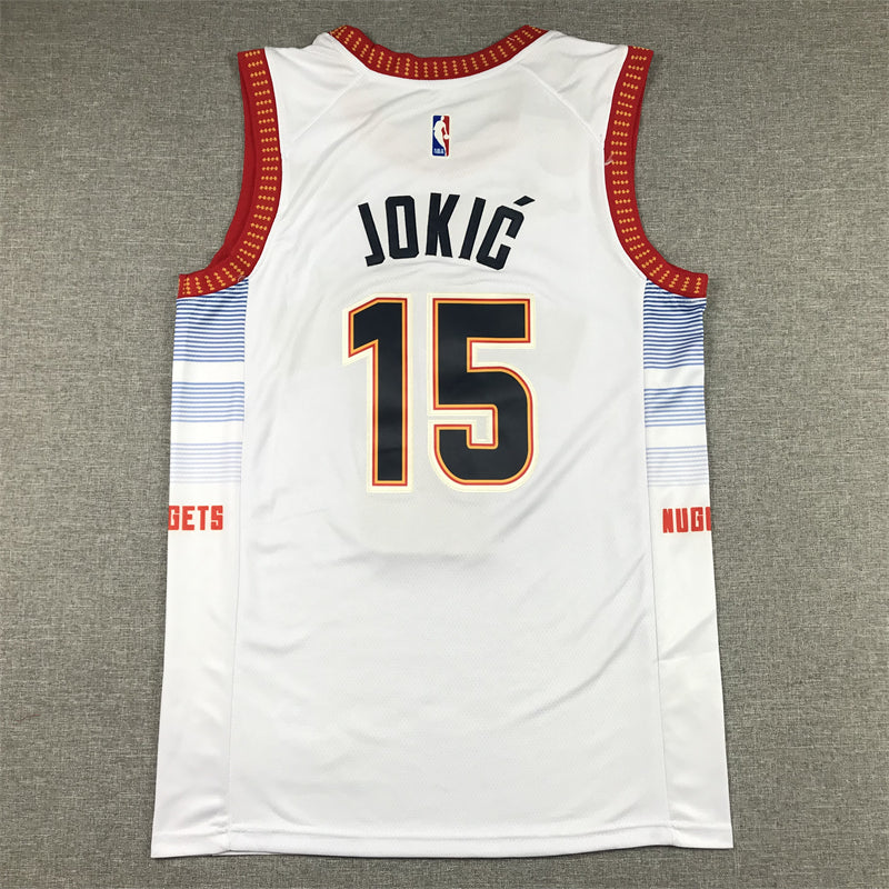 Men's Denver Nuggets Nikola Jokic #15 Silver 2022/23 Swingman Jersey1 - City Edition