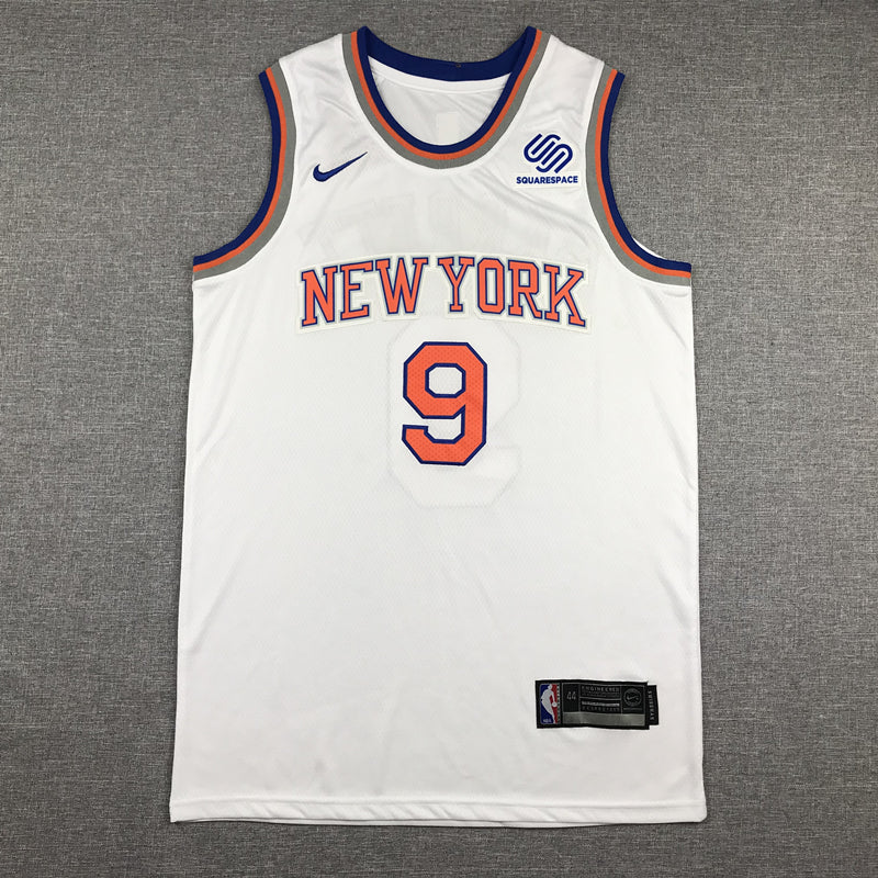 Men's New York Knicks RJ Barrett White 2019 NBA Draft First Round Pick Jersey1