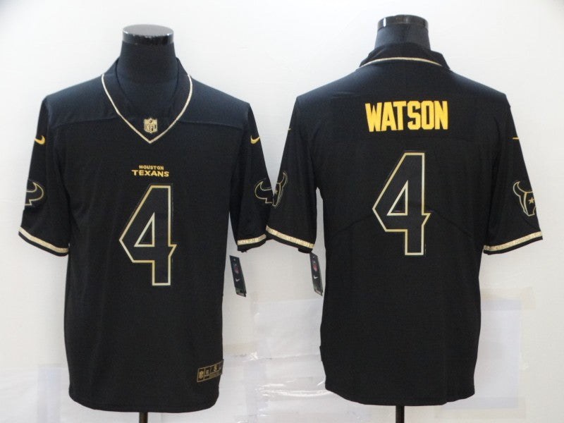 Men's Houston Texans Deshaun Watson #4 Black Game Player Jersey1