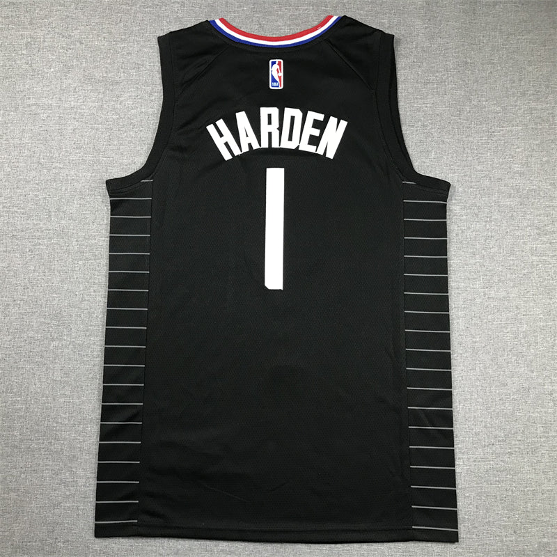 Men's LA Clippers James Harden #1 Black Swingman Player Jersey1