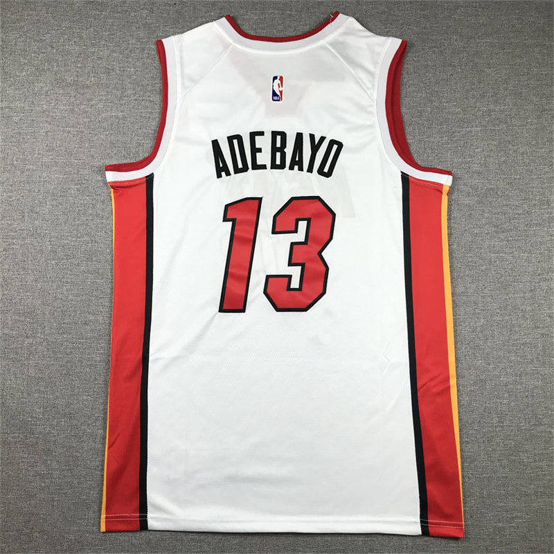 Men's Miami Heat Bam Adebayo #13 White 2022/23 Swingman Jersey1 - Association Edition