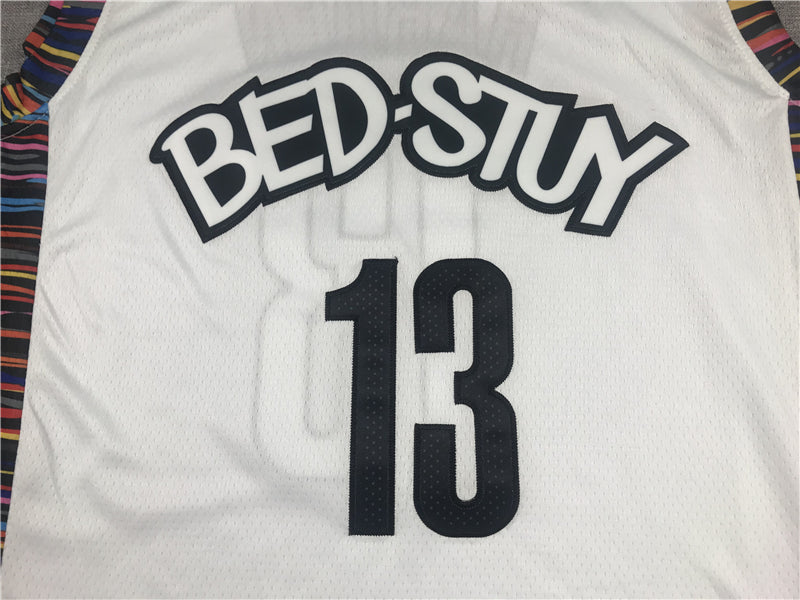 Men's Brooklyn Nets James Harden #13 White Swingman Jersey1 - City Edition