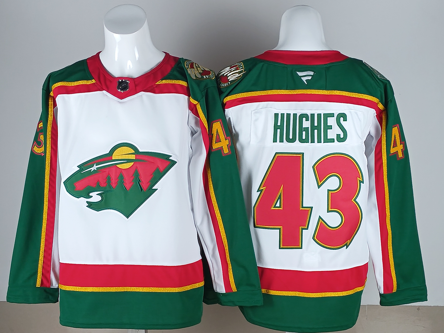 Men's Minnesota Wild Quinn Hughes #43 White Breakaway Player Jersey